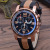 Cross-Border Fashion Colorful Blue Light Men's Watch Men's Korean-Style Sports Three-Eye Belt Quartz Watch Wholesale