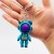 INS Hot Sale Play Lightning Bear Keychain PVC Epoxy Stereo Starry Sky Violent Bear Handbag Pendant Gift