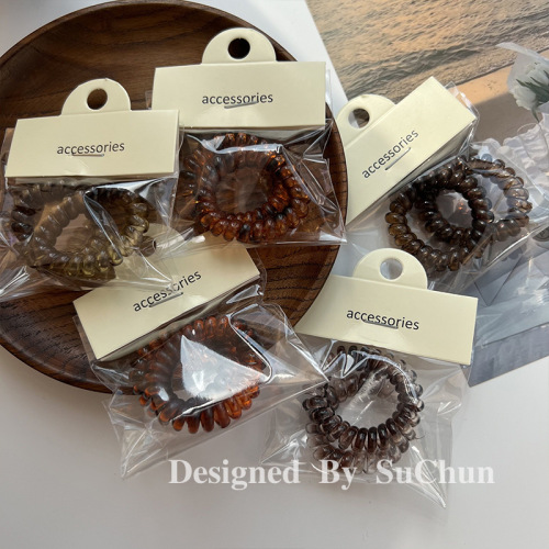 advanced sense telephone line hair ring hair rope summer set headdress rubber band hair tie hair high ponytail hair accessories female