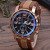 Cross-Border Fashion Colorful Blue Light Men's Watch Men's Korean-Style Sports Three-Eye Belt Quartz Watch Wholesale