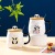 Creative Simple Panda Personalized Gift Mug with Cover Spoon Ceramic Drinking Cup Office Cute Coffee Cup