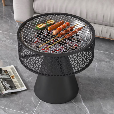 Winter Indoor Charcoal Heating Firewood Stove Courtyard Firewood Barbecue Grill Multi-Functional Stainless Steel Smoke-Free Carbon Brazier