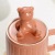 Creative Nordic Style Simple Cute Bear Ceramic Water Cup Spoon With Lid Cute Golden English Mug Gift