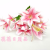 Artificial/Fake Flower Bonsai Vase Single 5 Forks Lily Daily Decoration Ornaments