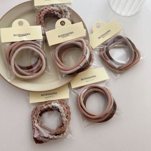 girls‘ hair rope hair band set korean simple hair band hair band new internet celebrity headwear 2022
