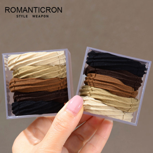 women‘s summer ponytail simple not tight hair korean leather band hair rope 2022 popular good quality thick rubber band