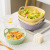 Household Binaural Air Fryer Baking Bowl Ceramic Ware Soup Bowl Good-looking Dormitory Fruit Bowl Internet Celebrity River Snail Rice Noodle Bowl