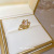 Tiktok Same Style Opal Pearl Diamond-Embedded Love Flower Open Ring Dongdaemun Light Luxury Index Finger Ring Bracelet for Women