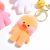 New Vinyl Flocking Doodle Duck Doll Keychain Pendant Lovely Bag Pendant Car Key Ring Gift