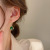 French Retro Emerald Rhinestone Earrings Ear Clip Design Sense Temperamental Earrings Ins Fashion Personality Wild Earrings