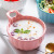 Nordic Oatmeal Bowl Breakfast Bowl Fruit Salad Bowl Dessert Bowl Single Ear Bowl Household Creative Ceramic with Handle Rice Bowl
