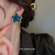 Vintage Crumpled Blue Starfish Ear Clip Middle-Ancient Elegant High-Grade Earless Earrings New Special-Interest Earrings Wholesale