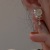 Real Gold Electroplated Silver Needle Pearl Zircon Earrings French Sweet Design Flower Earrings Fashionable Earrings Women