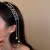European and American Rhinestone Pearl Letters Tassel Headband Instagram Mesh Red Pressure Hair Headband Long High Sense Elegant Hair Accessories Women