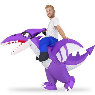 2022 New Halloween Purple Pterosaurus Riding Inflatable Clothing Cosplay Dinosaur Props Doll Clothing