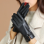 Women's Faux Leather Gloves Winter Fleece-Lined Touch Screen Gloves Bow Warm Gloves Pu Gloves Winter Women's Gloves