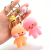 New Vinyl Flocking Doodle Duck Doll Keychain Pendant Lovely Bag Pendant Car Key Ring Gift