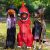 2022 New Halloween Red One-Horned Dinosaur Inflatable Clothing Cosplay Dinosaur Props Doll Clothing