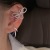 Korean Fashion Diamond Butterfly Ear Clip Niche Bow Non-Pierced Ear Bone Clip Ear Hanging European and American Earrings Earrings for Women