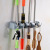 Plastic Mop Rack behind the Door Broom Rack Mop Clip Hook Balcony Toilet Cleaning Tools Storage Flip-Flops Cloth Rack