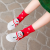 New winter children cartoon cute socks in tube socks red Christmas stockings