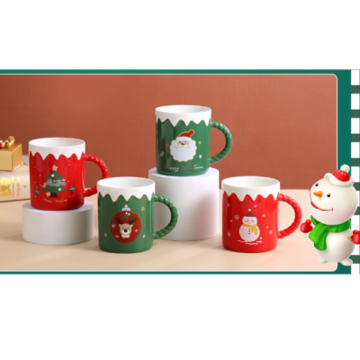 Creative Single Cup Cartoon Unique Gift Ceramic Mug Christmas Cute Drinking Cup Gift Coffee Cup