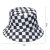 Cross-Border New Arrival Chessboard Plaid Fisherman Hat Korean Men and Women Couple Double-Sided Wear Harajuku Style Sun-Proof Bucket Hat