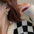 Silver Needle Zircon Letter H round Ring Earrings Korean Ins Niche Design Stud Earrings Personalized Temperament Earrings Wholesale for Women