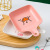 New Cartoon Handle Plate Household Creative Ceramic Plate Matte Square Handle Baking Tray Oven Baking Tray