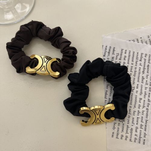 autumn and winter decorative large intestine hair band french exquisite high sense hair rope temperament tie-up hair black headband female summer