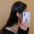 European and American Rhinestone Pearl Letters Tassel Headband Instagram Mesh Red Pressure Hair Headband Long High Sense Elegant Hair Accessories Women