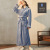 Foreign Trade Winter Thermal Flannel Nightgown Unisex Wear plus Size Coral Fleece Couple Bathrobe Female Autumn and Winter Long