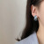 925 Silver Needle Retro Hong Kong Style Haze Blue Stud Earrings New Fashion Earrings Internet Celebrity Personalized and Simple Earrings Women Wholesale