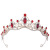 Bridal Crown New Korean Headdress Alloy Rhinestone-Encrusted Crystal Wedding Dress Accessories Amazon Hair Accessories Ornament