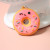 New Bread Pendant Smiley Face Donut Food Three-Dimensional Keychain Creative Cross-Border Key Ring Ornament Wholesale