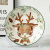 Cartoon Cute Ceramic Plate Heart Deer Series 8-Inch Soup Plate Household Ceramic Dish