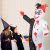 Amazon New Black and White Clown Inflatable Clothing Party Gathering Role Play Spoof Black and White Clown Inflatable Clothing