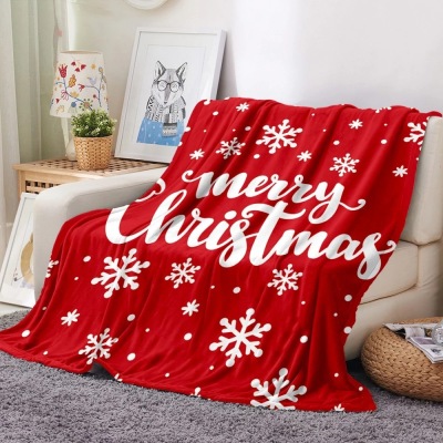 Christmas Halloween Blanket Printed Flannel Leisure Blanket Children's Blanket Holiday Gift Box Gift Gift