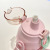 Creative Cartoon Cream Star 480ml Good-looking With Strap Plastic Cute Bounce Portable Straw Cup