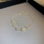 Real Gold Plating Heart-Shaped Zircon Flower Adjustable Bracelet Internet Celebrity Special Interest Light Luxury Design All-Match Jewelry Women Wholesale