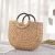 Simple Hand Carrying Straw Bag Casual Hand-Woven Bag Summer Beach Women's Bag Trendy Women's Bags Wholesale