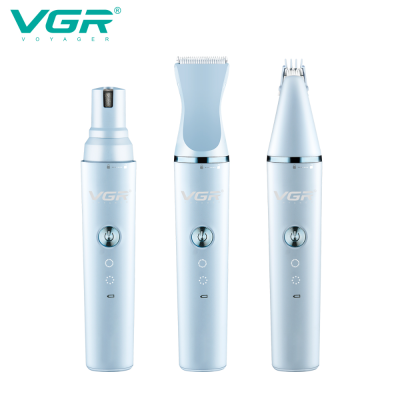 VGR V-205 3 in1 Grooming Kit Rechargeable Electric Cordless Dog Hair Trimmer Low Noise Hair Pet Clipper