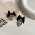 Korean Ins Retro Minority Black and White Checkerboard Earrings New Graceful Personality Simple Stud Earrings Wholesale Women