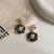 Korean Ins Retro Minority Black and White Checkerboard Earrings New Graceful Personality Simple Stud Earrings Wholesale Women