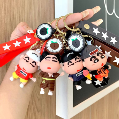 New Cartoon Anime Crayon Xiaoxin Keychain Doll Cars and Bags Key Pendants Crane Machine Small Gift