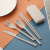 Wheat Straw Folding Tableware Set Removable Knife, Fork and Spoon Chopsticks Outdoor Portable Tableware Set Gift Box