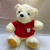 Teddy Bear Cloth Label Dressing Teddy Bear Sitting Version Embossed Velvet Bear Doll Plush Toy