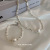 Broken Silver Couple Pearl Geometric Irregular Chain Necklace Mori Fashion Temperament Clavicle Chain Simple All-Match Necklace