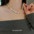 Broken Silver Couple Pearl Geometric Irregular Chain Necklace Mori Fashion Temperament Clavicle Chain Simple All-Match Necklace