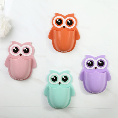 New Owl Storage Rack Punch-Free Cute Cartoon Storage Rack Bedroom Cosmetic Storage Kitchen Dish Rack